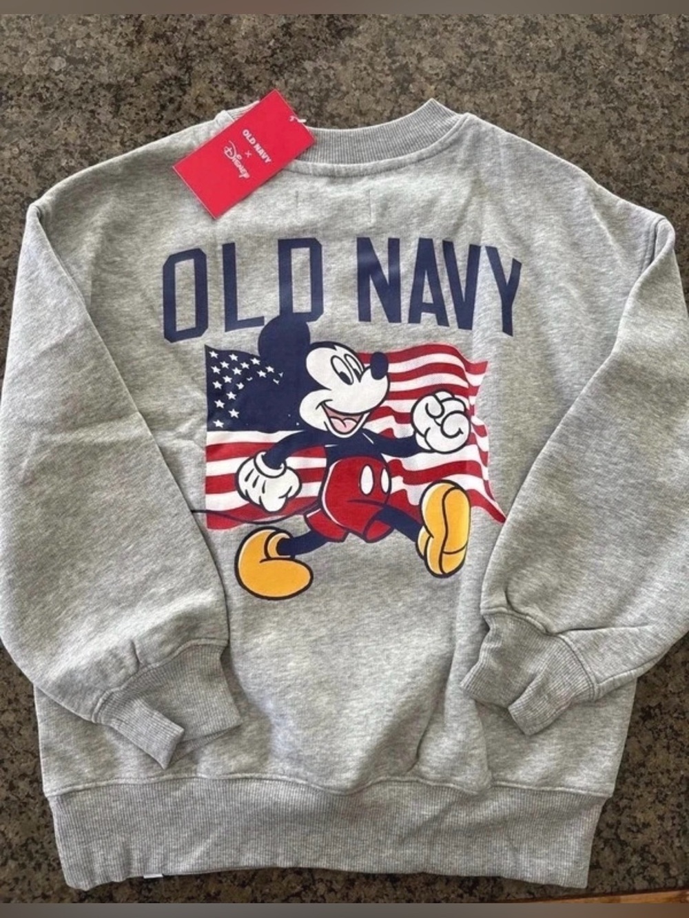 Children’s Mickey Mouse American Flag Crewneck